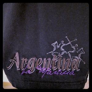 La Martina long sleeve polo. Black and Purple